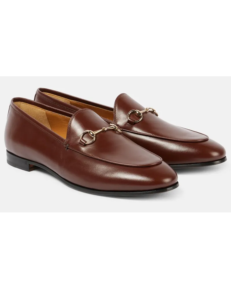 Gucci Loafers Gucci Jordaan Horsebit aus Leder Braun
