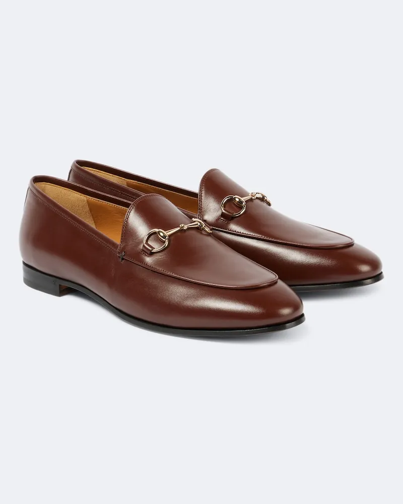 Gucci Loafers Gucci Jordaan Horsebit aus Leder Braun