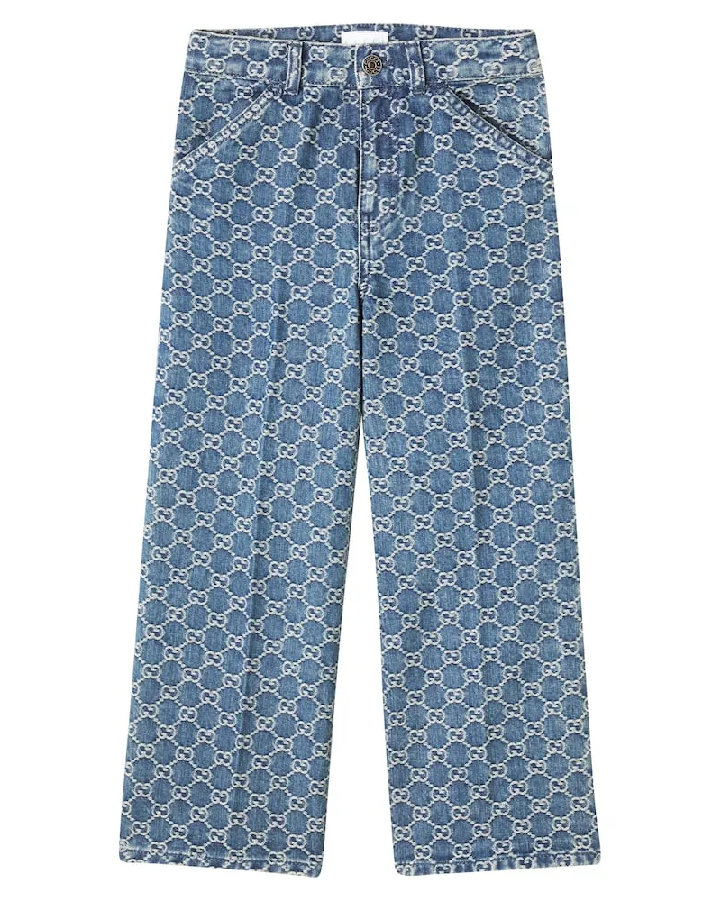 Gucci Jeans GG aus Jacquard Blau