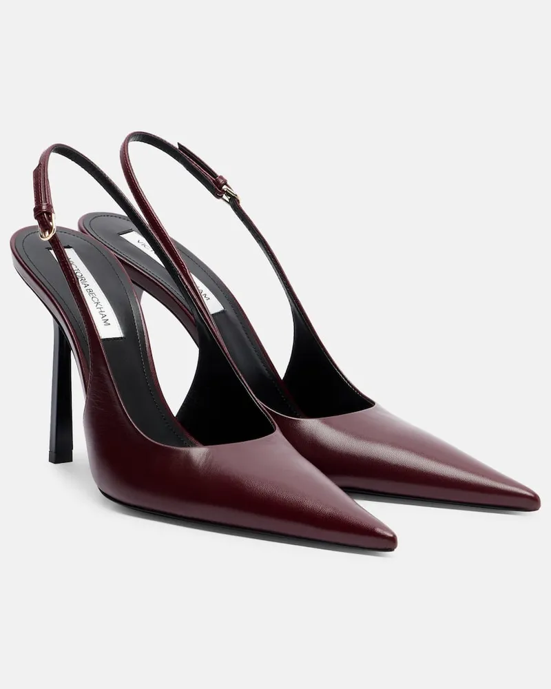 Victoria Beckham Slingback-Pumps Victoria aus Leder Burgunderrot