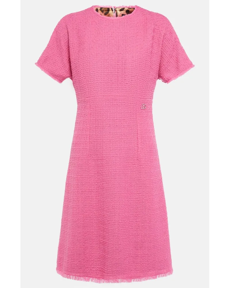 Dolce & Gabbana Minikleid aus einem Wollgemisch Pink