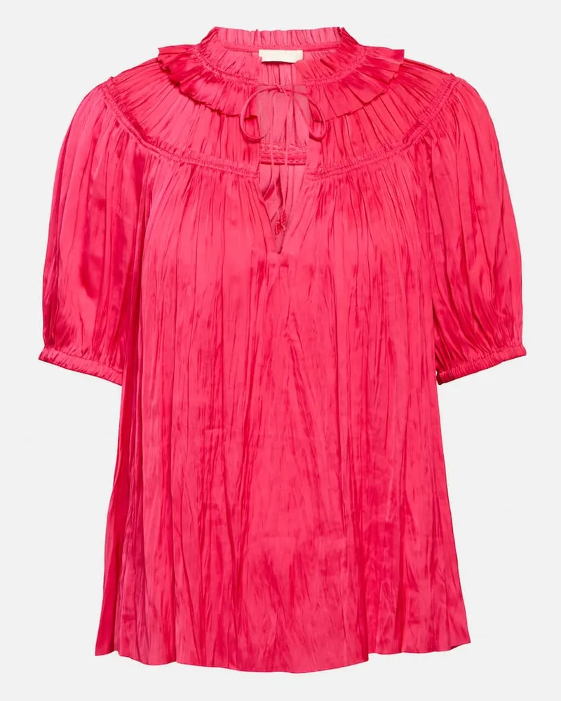 Ulla Johnson Top Eleni aus Satin Rosa