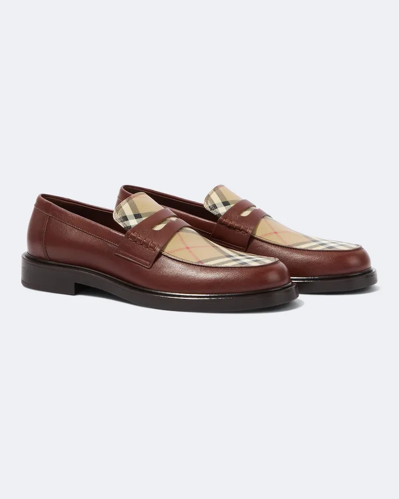 Burberry Loafers Burberry Check aus Leder Braun