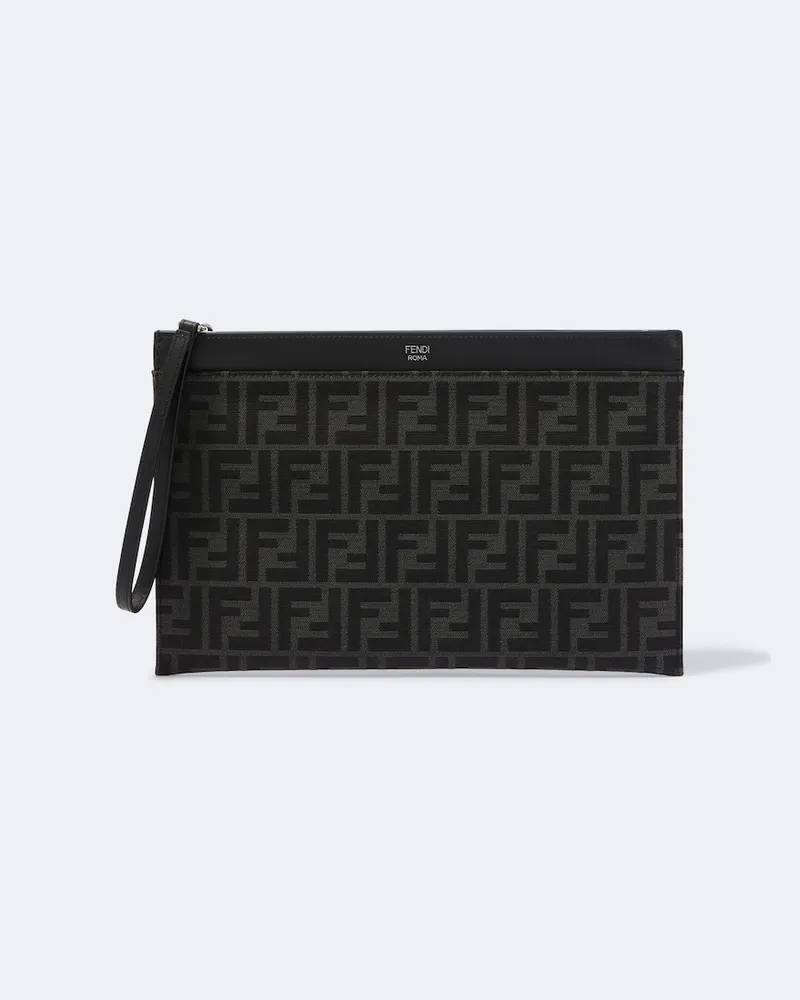 Fendi Etui FF Zucca Medium Schwarz