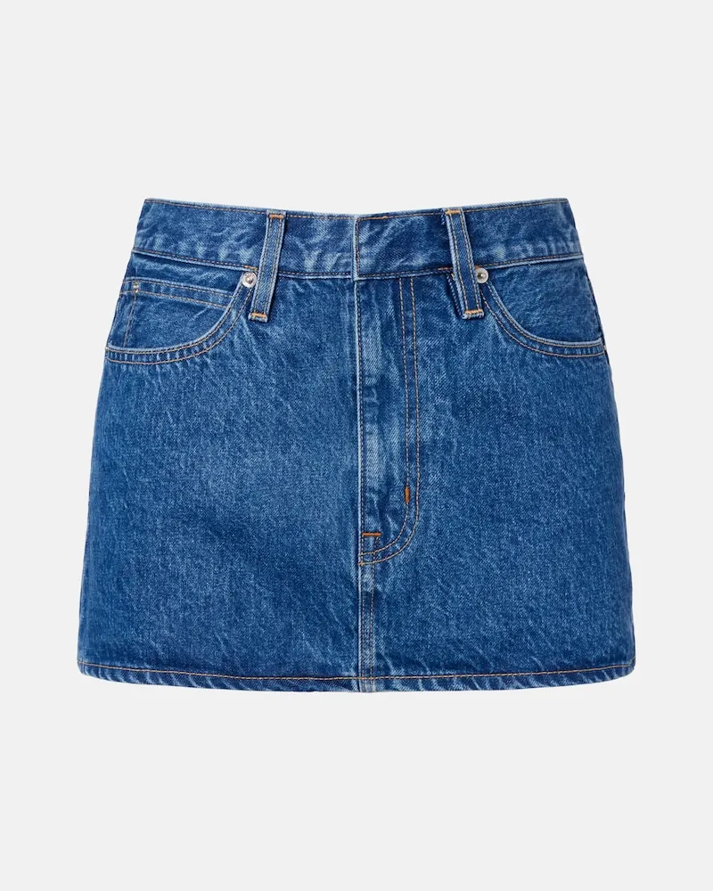 SLVRLAKE Minirock Micro aus Denim Blau