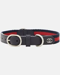 Gucci Halsband fuer Hunde Web Stripe Blau