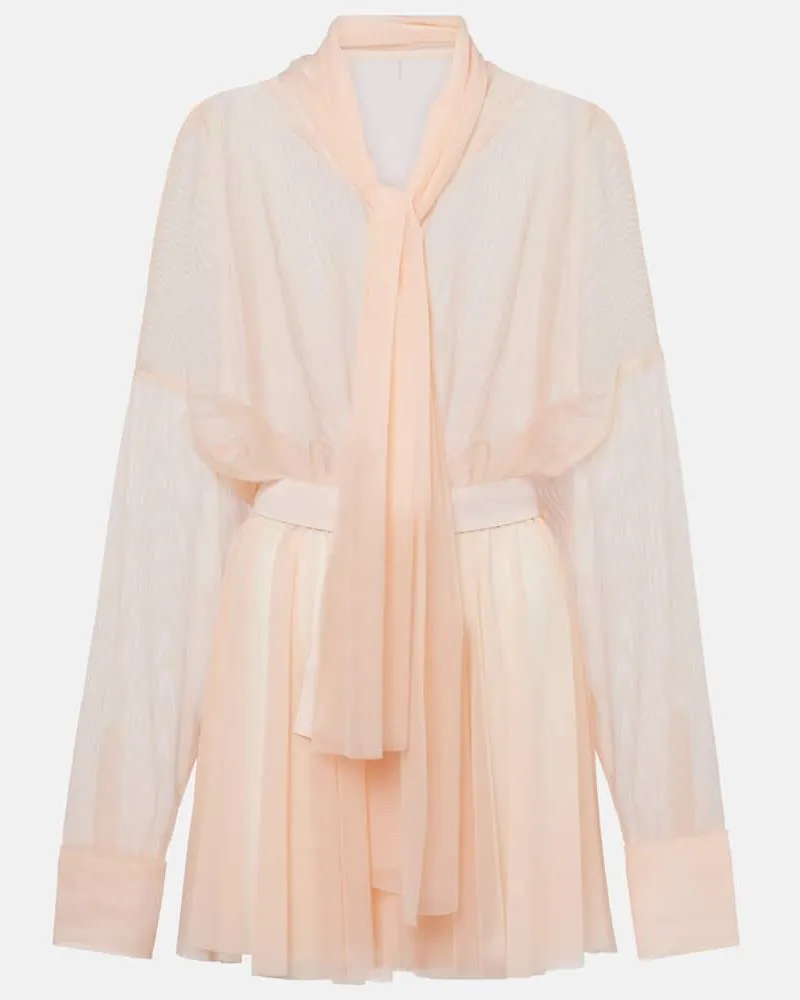 Norma Kamali Minikleid aus Chiffon Pink