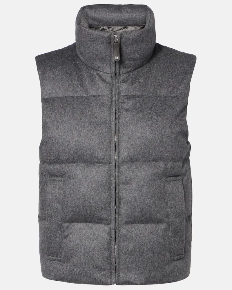 Max Mara The Cube Daunenweste Amoroso aus Kaschmir Grau