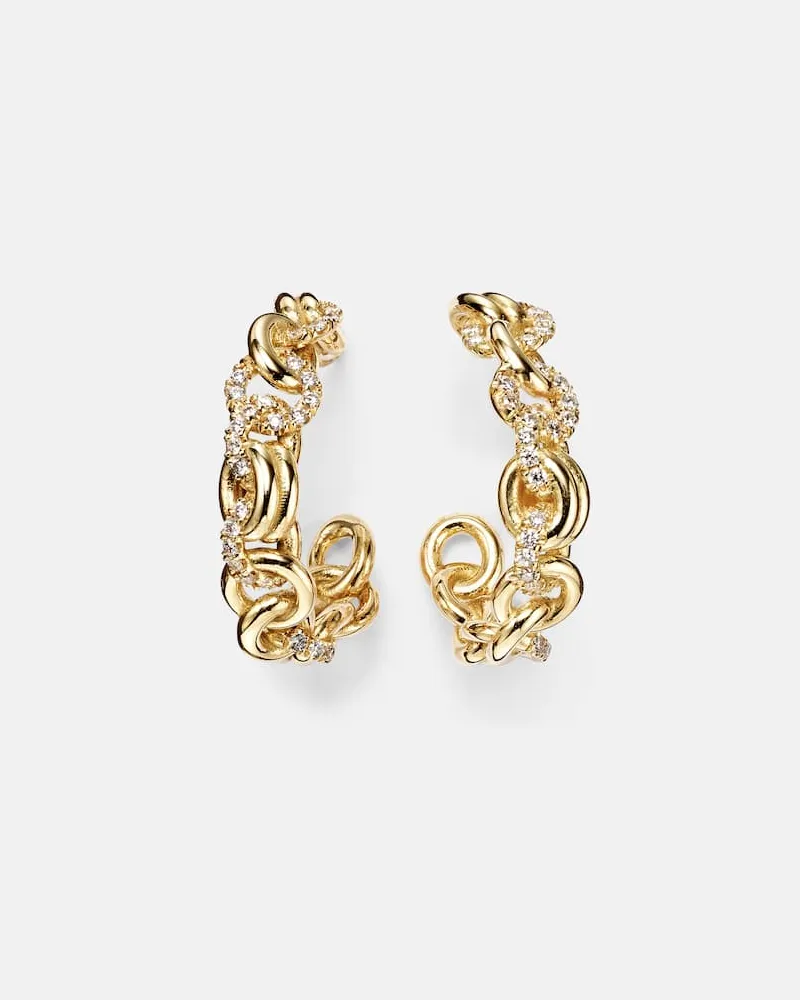 Spinelli Kilcollin Ohrringe Fused Serpens aus 18kt Gelbgold mit Diamanten Gold