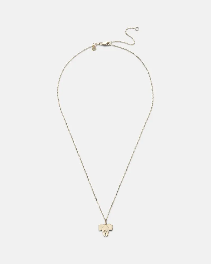 Sydney Evan Halskette Elephant Tail aus 14kt Gelbgold mit Diamanten Gold