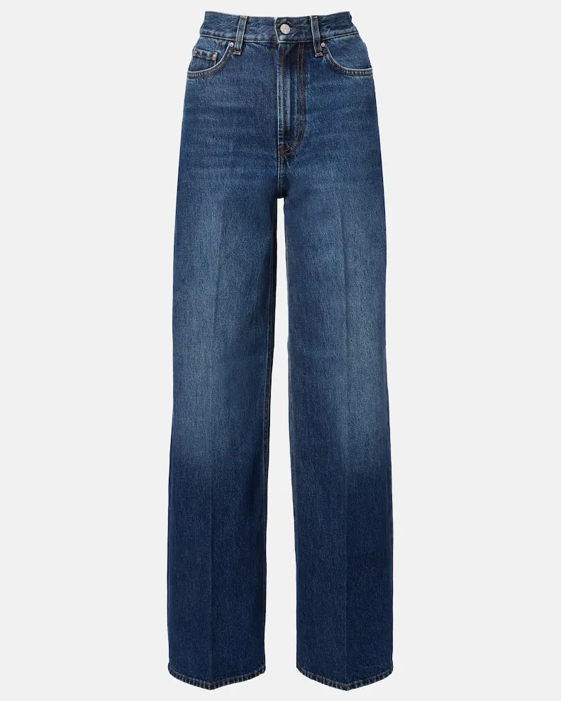 Totême High-Rise Wide-Leg Jeans Blau