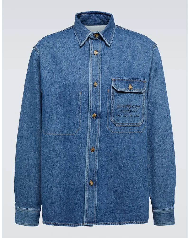 J.W.Anderson Hemdjacke Rembrandt aus Denim Blau