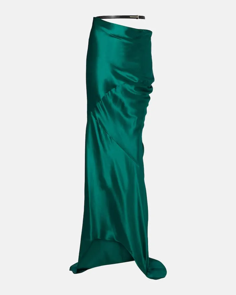 Tom Ford Maxirock aus Seidensatin Grün