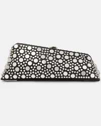 ATTICO Verzierte Clutch Long Night Small aus Leder Schwarz