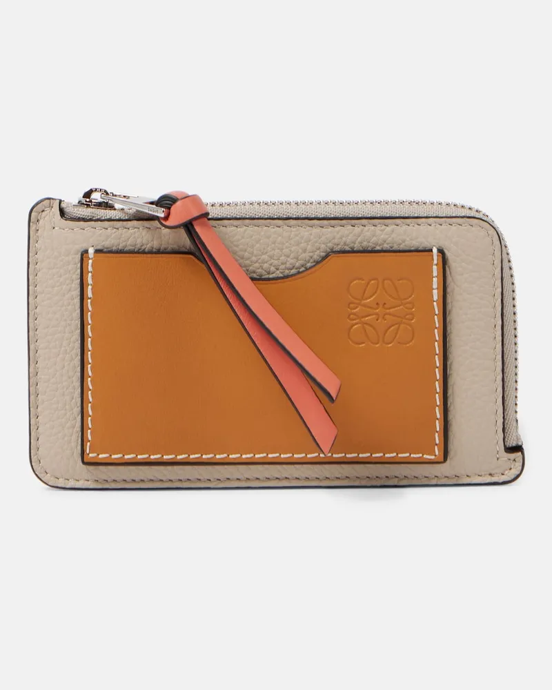 Loewe Kartenetui aus Leder Beige