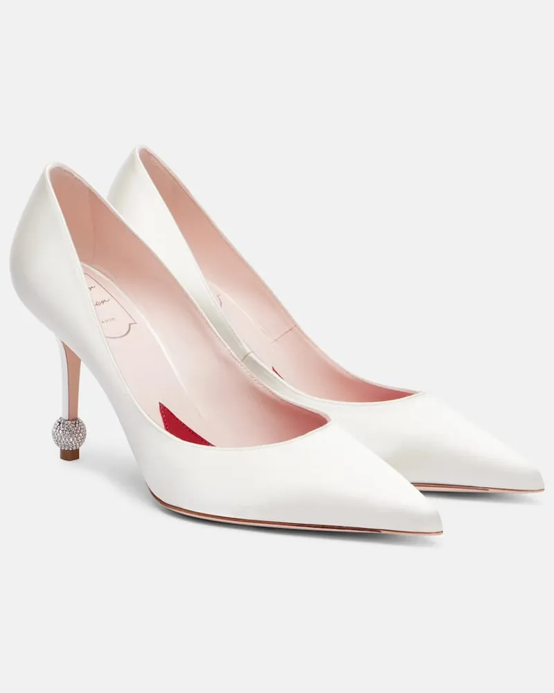 Roger Vivier Bridal Pumps Vivier Marlene aus Satin Weiß