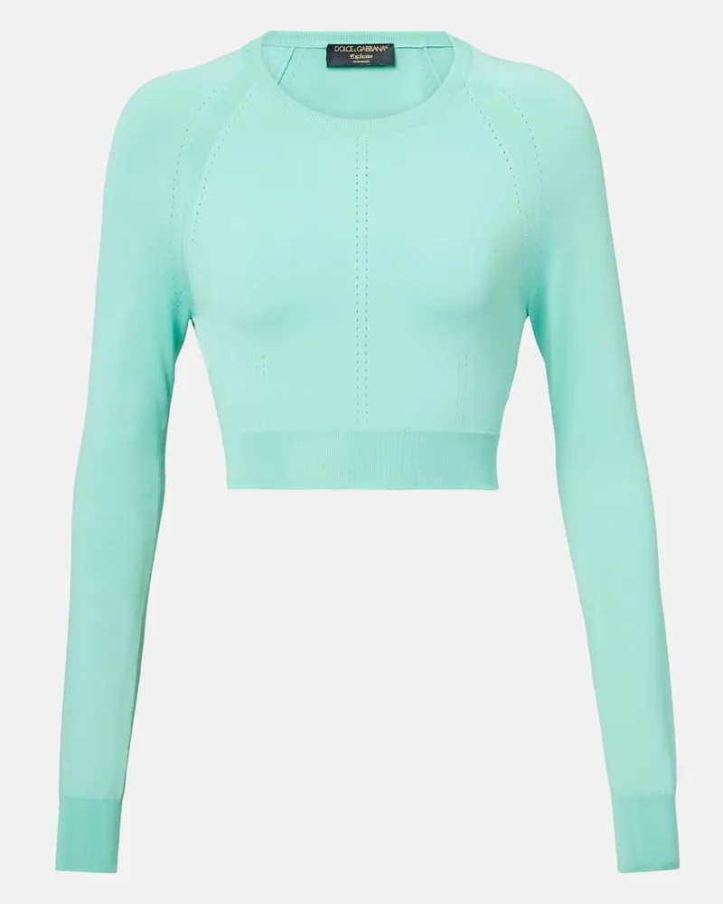 Dolce & Gabbana Cropped-Pullover Grün