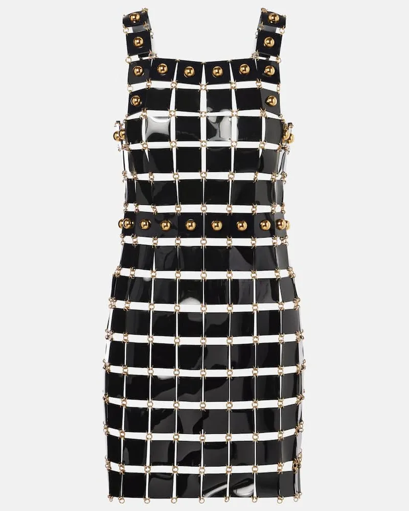Paco Rabanne Verziertes Minikleid Schwarz