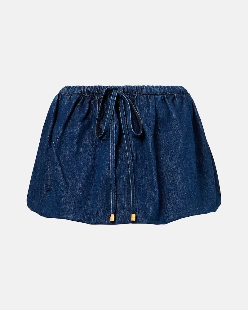 Patou Minirock aus Denim Blau