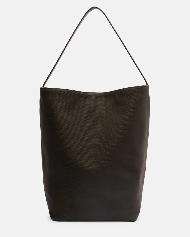 The Row Tote Bag N/S Park Large aus Canvas und Leder Braun
