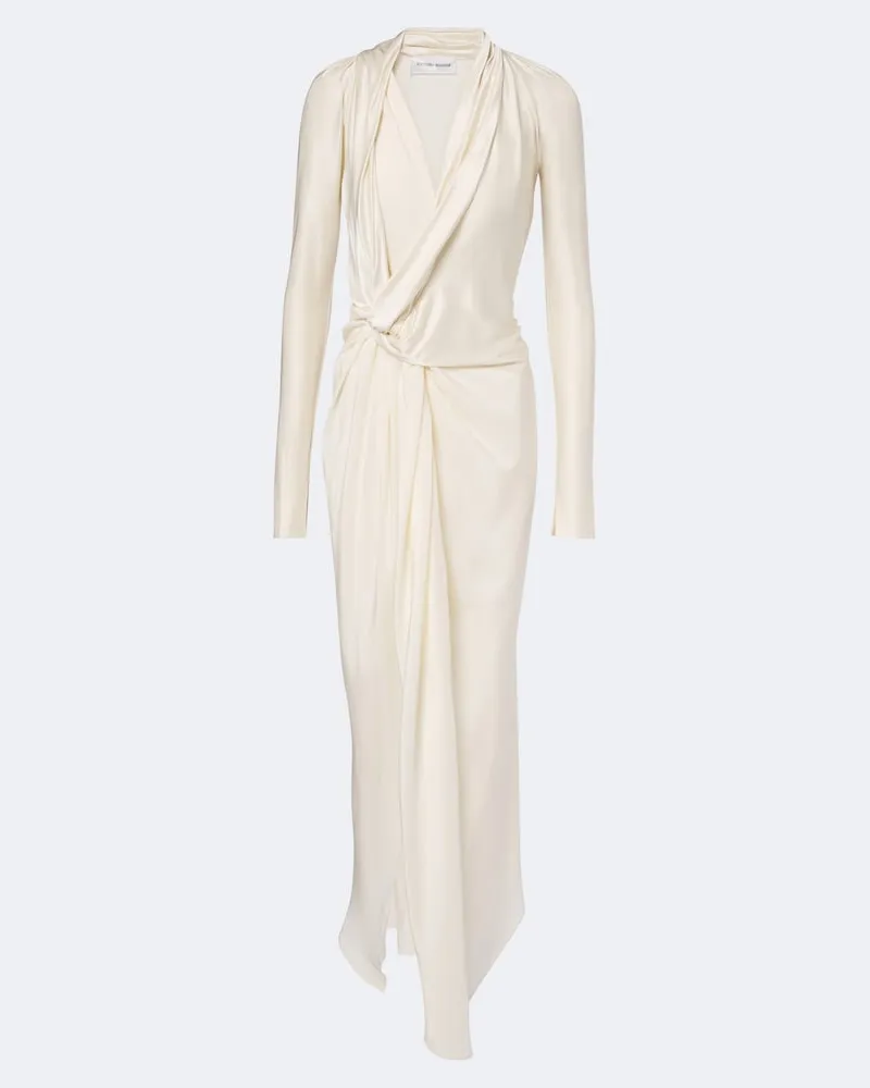 Victoria Beckham Midikleid Lea aus Jersey Weiß