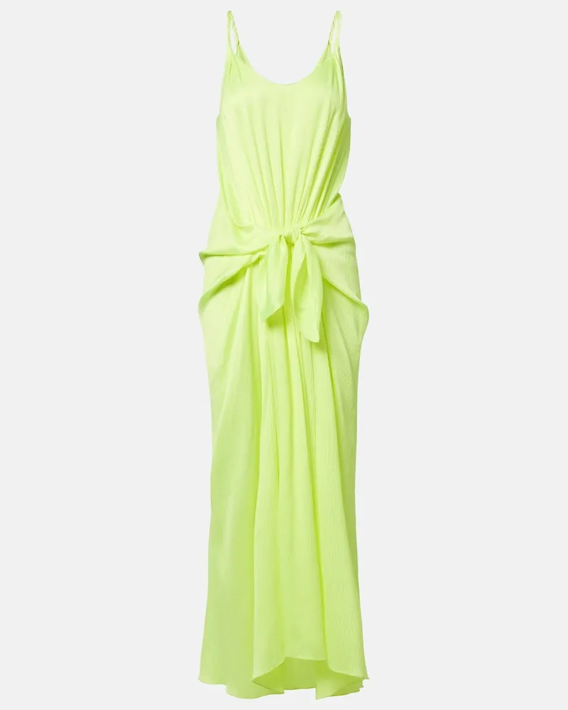 J.W.Anderson Midikleid aus Seide Gelb