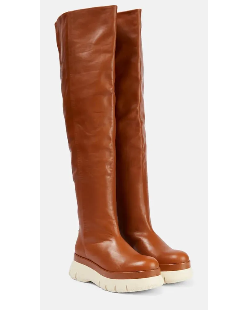 Isabel Marant Overknee-Stiefel Malyx aus Leder Braun