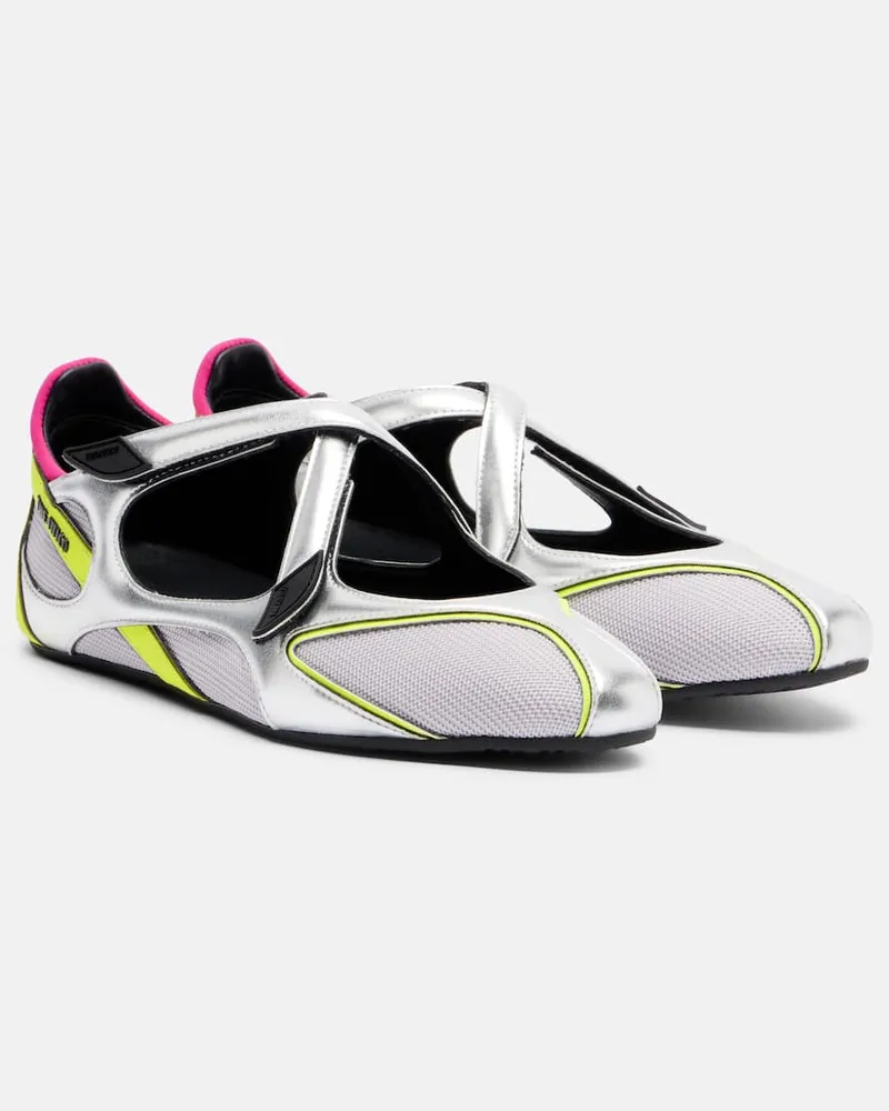 ATTICO Mary-Jane-Ballerinas Floor01 Silber