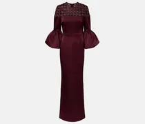 Verzierte Robe Alora aus Satin