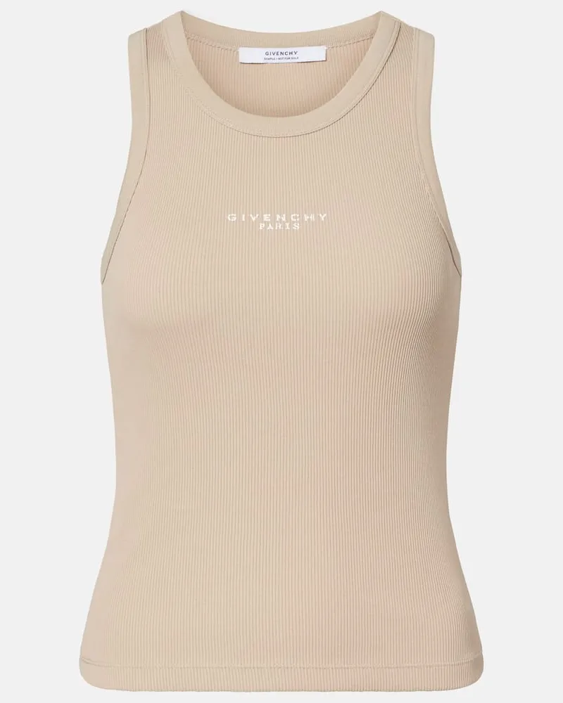 Givenchy Top aus Baumwoll-Jersey Beige
