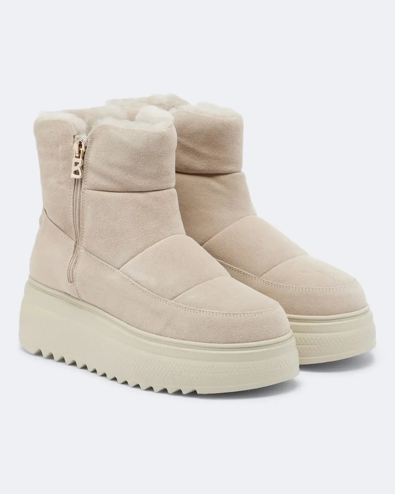 Bogner Schneestiefel Stockholm aus Veloursleder Beige