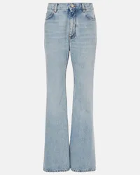 Balenciaga Mid-Rise Flared Jeans Blau