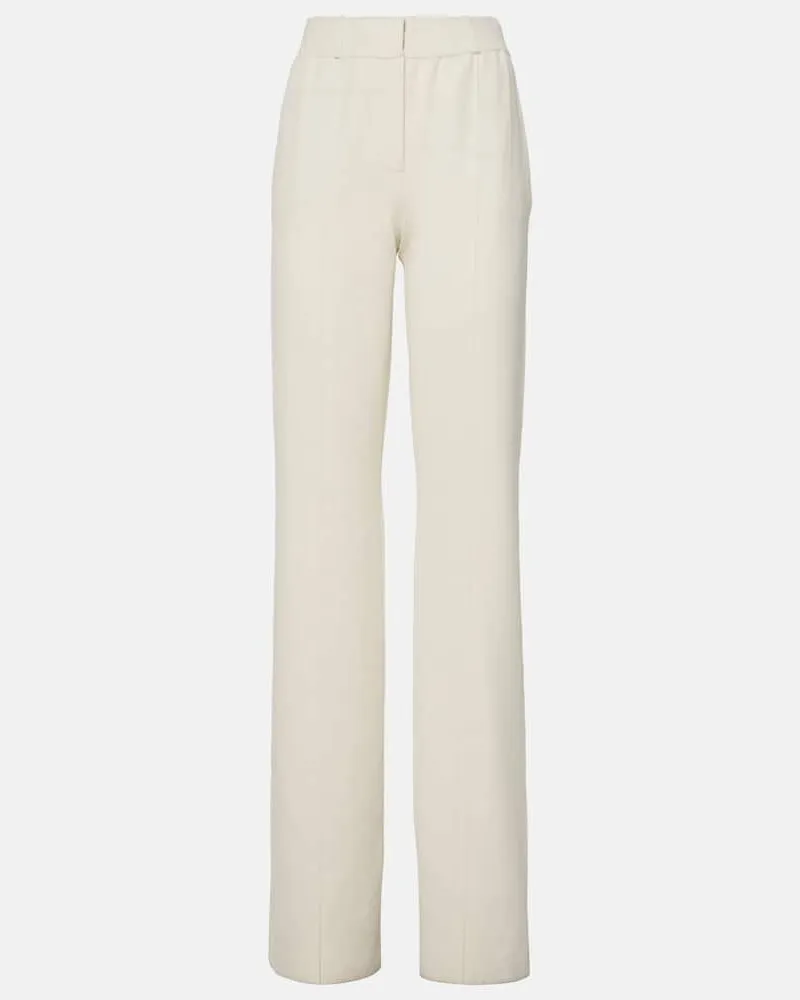 Joseph Gerade Mid-Rise-Hose Milano Weiss