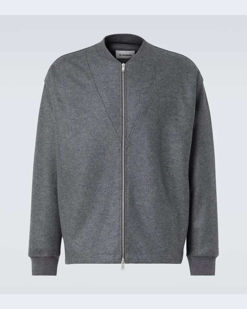 Jil Sander Jacke aus Wolle Grau