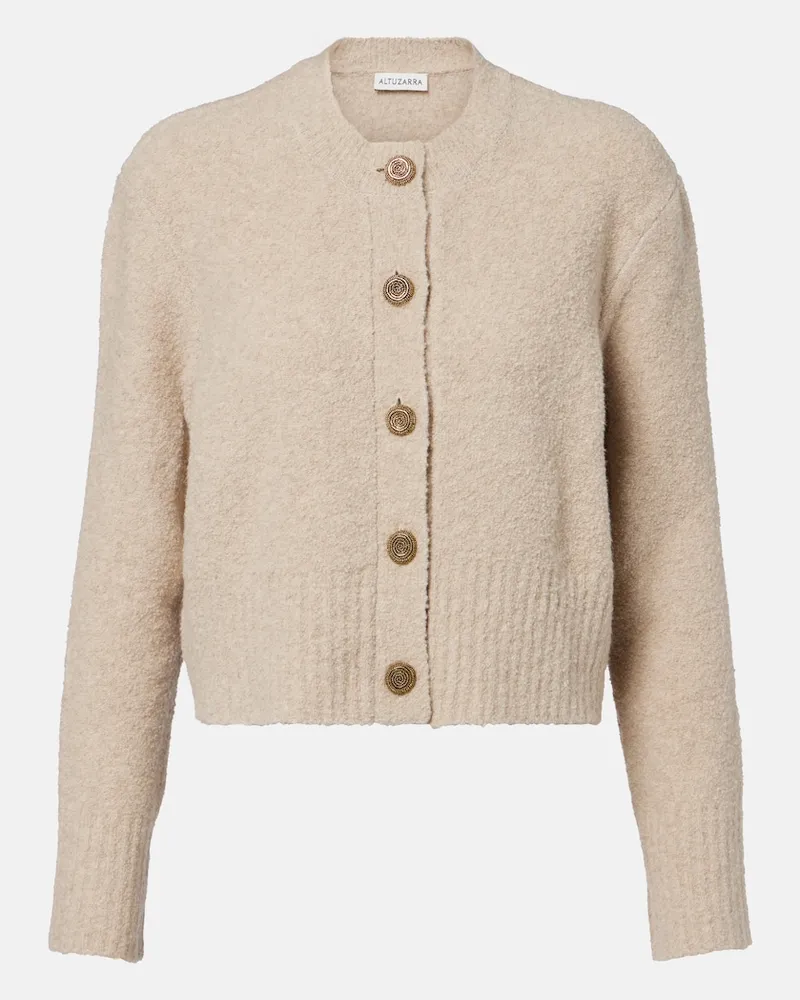 Altuzarra Cropped-Cardigan Harris aus einem Wollgemisch Beige