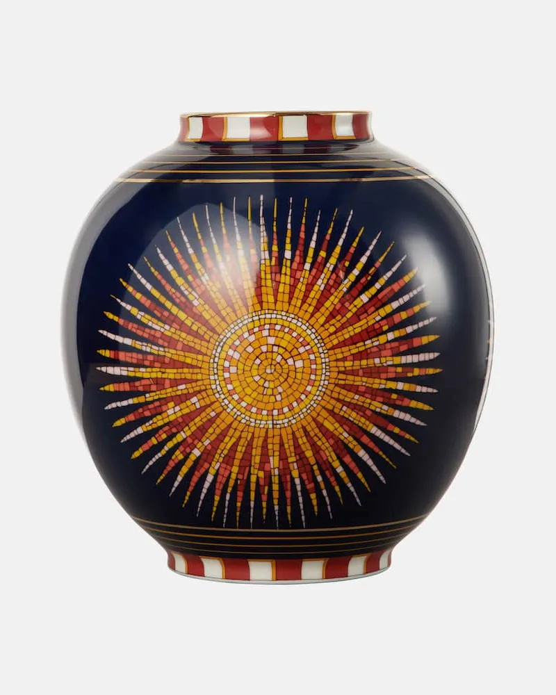 La DoubleJ Vase Sunrays Midgnight Bubble Medium Multicolor