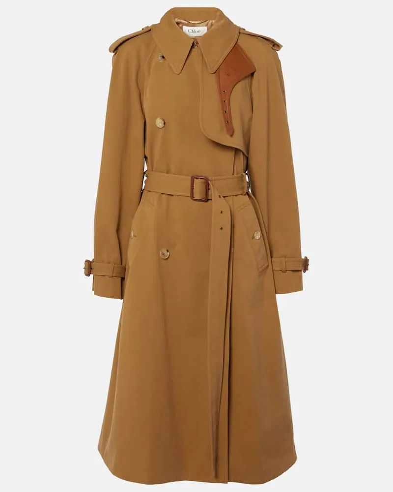 Chloé Chloé Trenchcoat aus Baumwoll-Gabardine Braun