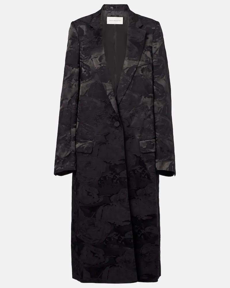 Dries van Noten Jacke Rida aus Jacquard Schwarz