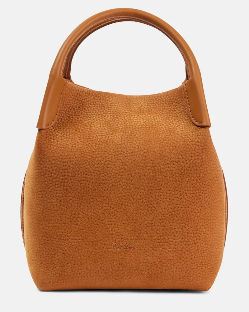 Loro Piana Tote Bale Small aus Leder Braun
