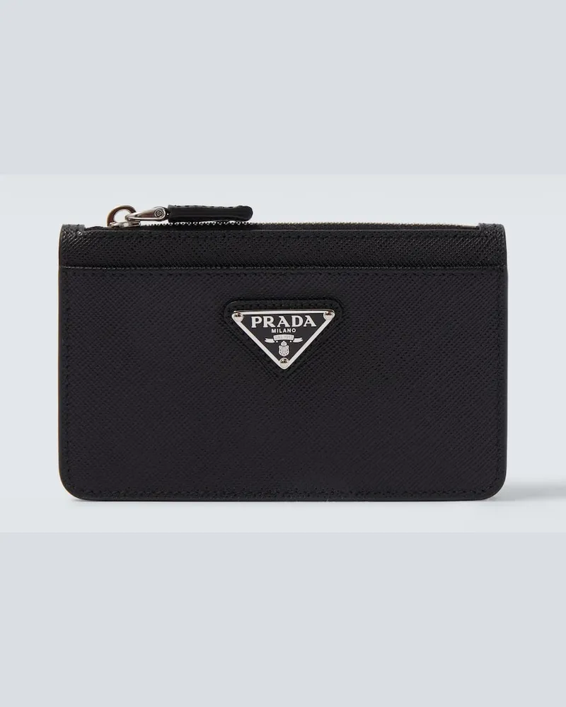 Prada Portemonnaie aus Saffiano-Leder Schwarz