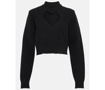 Alaia Cropped-Pullover Keyhole aus Schurwolle