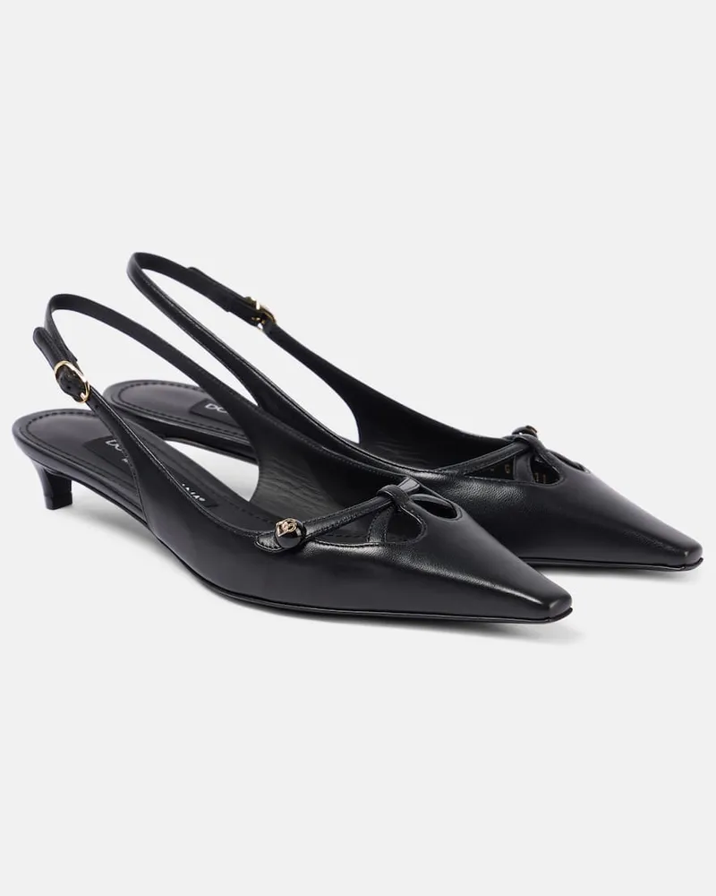 Dolce & Gabbana Slingback-Pumps aus Leder Schwarz