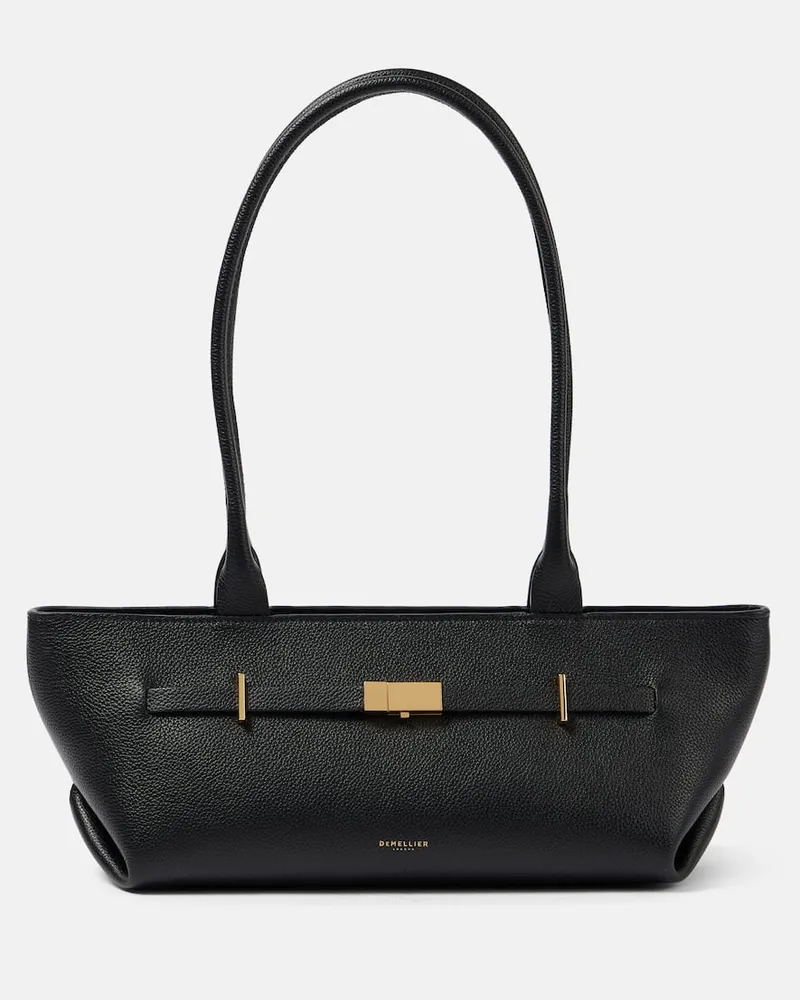 DeMELLIER Schultertasche New York Small aus Leder Schwarz