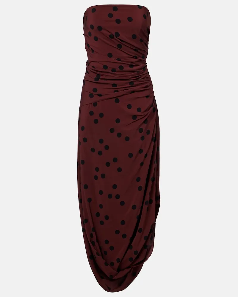 Proenza Schouler Maxikleid Nayara mit Polka-Dots Braun