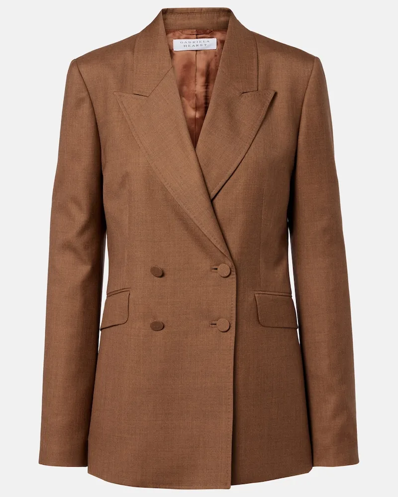 Gabriela Hearst Blazer Angela aus Wolle und Seide Braun