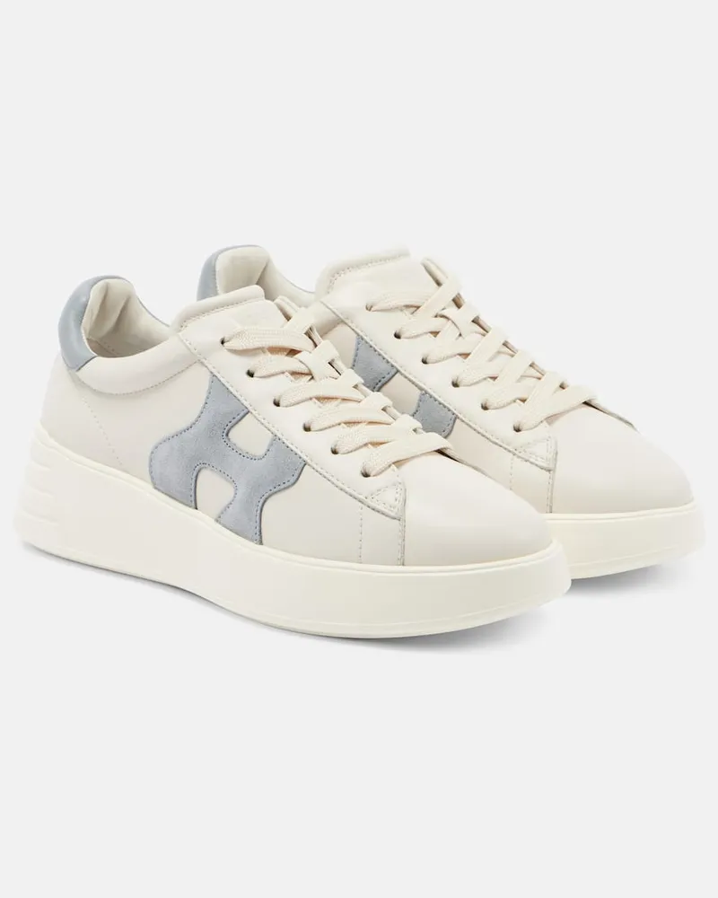 Hogan Sneakers Hogan Rebel aus Leder mit Veloursleder Weiß