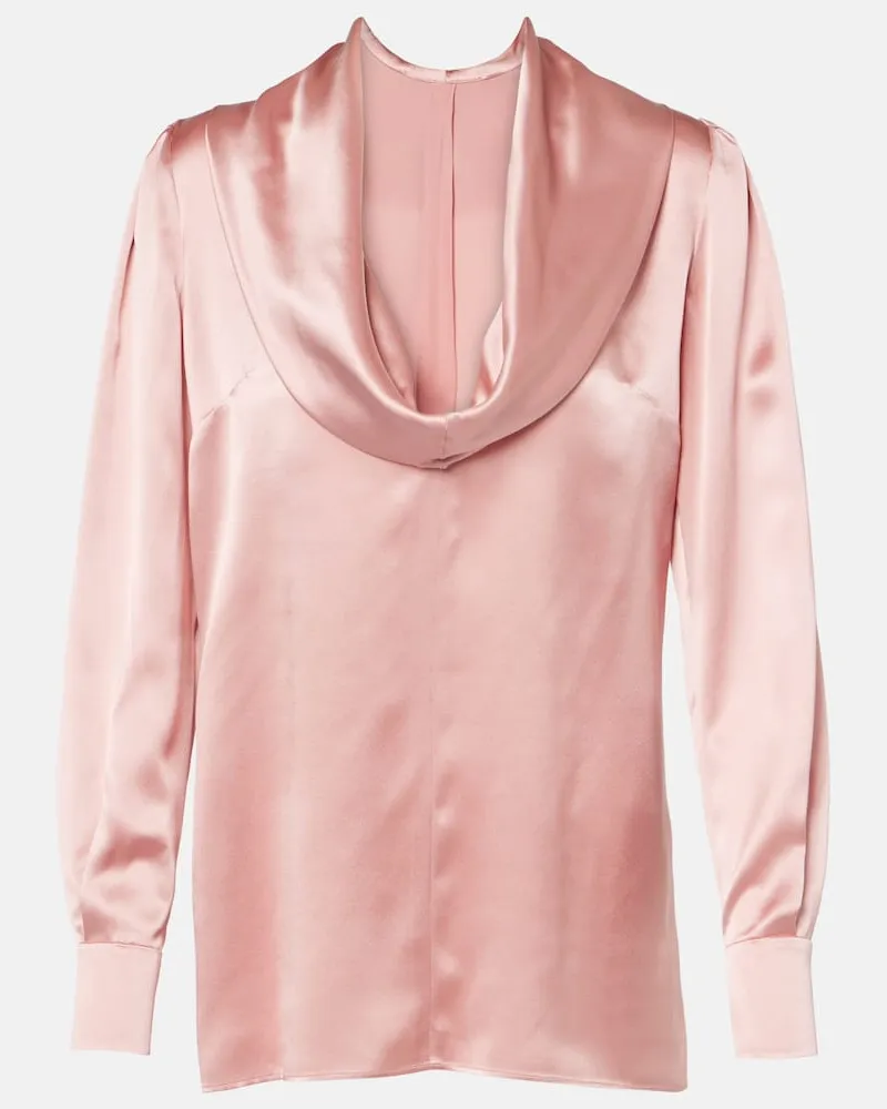 Dolce & Gabbana Top aus Seidensatin Pink