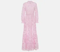 Hemdblusenkleid aus Baumwolle mit Spitze