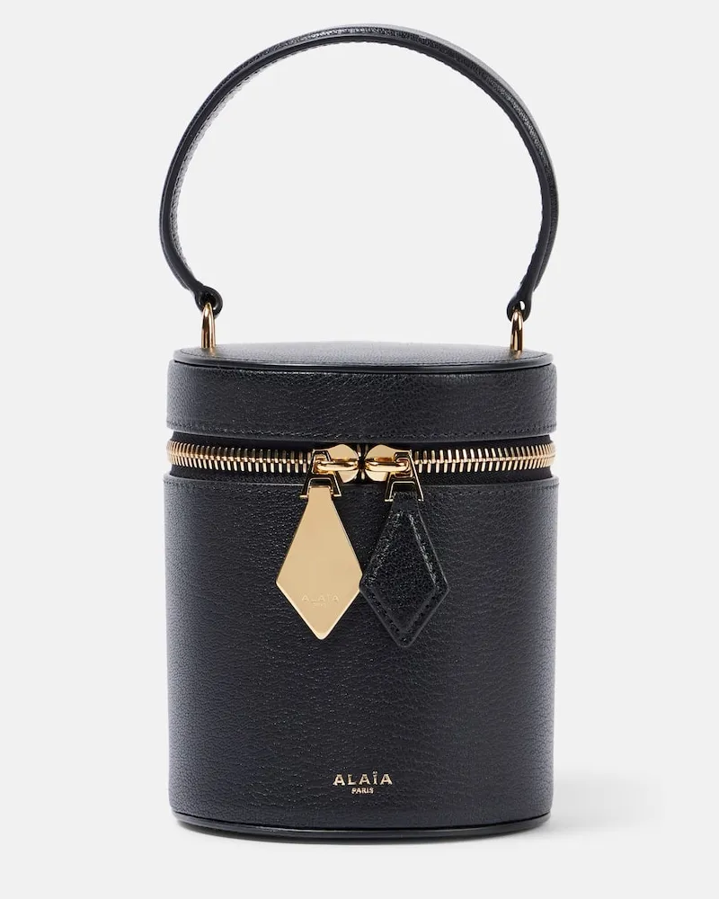 Alaïa Alaïa Tote Cube Mini aus Leder Schwarz