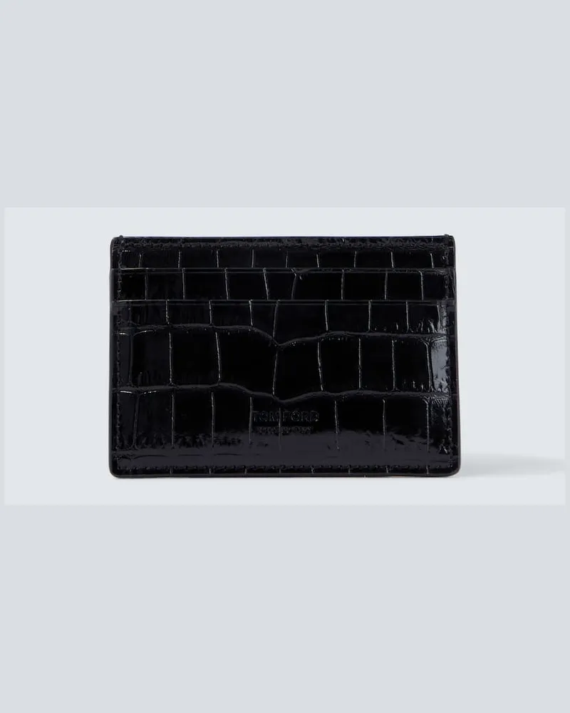 Tom Ford Kartenetui aus Leder Schwarz